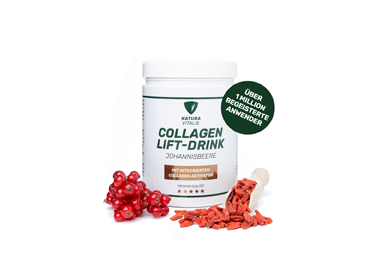 Collagen-Lift-Drink mit L-Lysin - Johannisbeere von Natura Vitalis