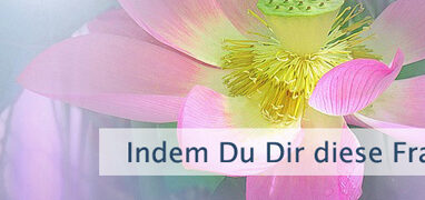 Indem Du Dir diese Frage stellst