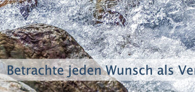 Betrachte jeden Wunsch als Versprechen