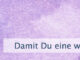 Damit Du eine weiße Weste hast
