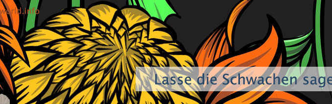 Lasse die Schwachen sagen