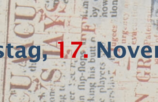 News vom Sonntag, 17. November 2024