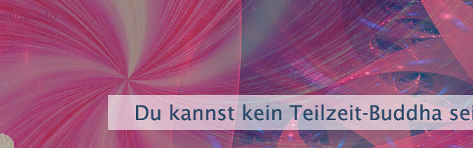 Du kannst kein Teilzeit-Buddha sein