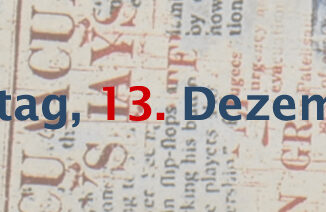 News vom Freitag, 13. Dezember 2024