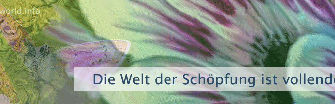 Die Welt der Schöpfung ist vollendet